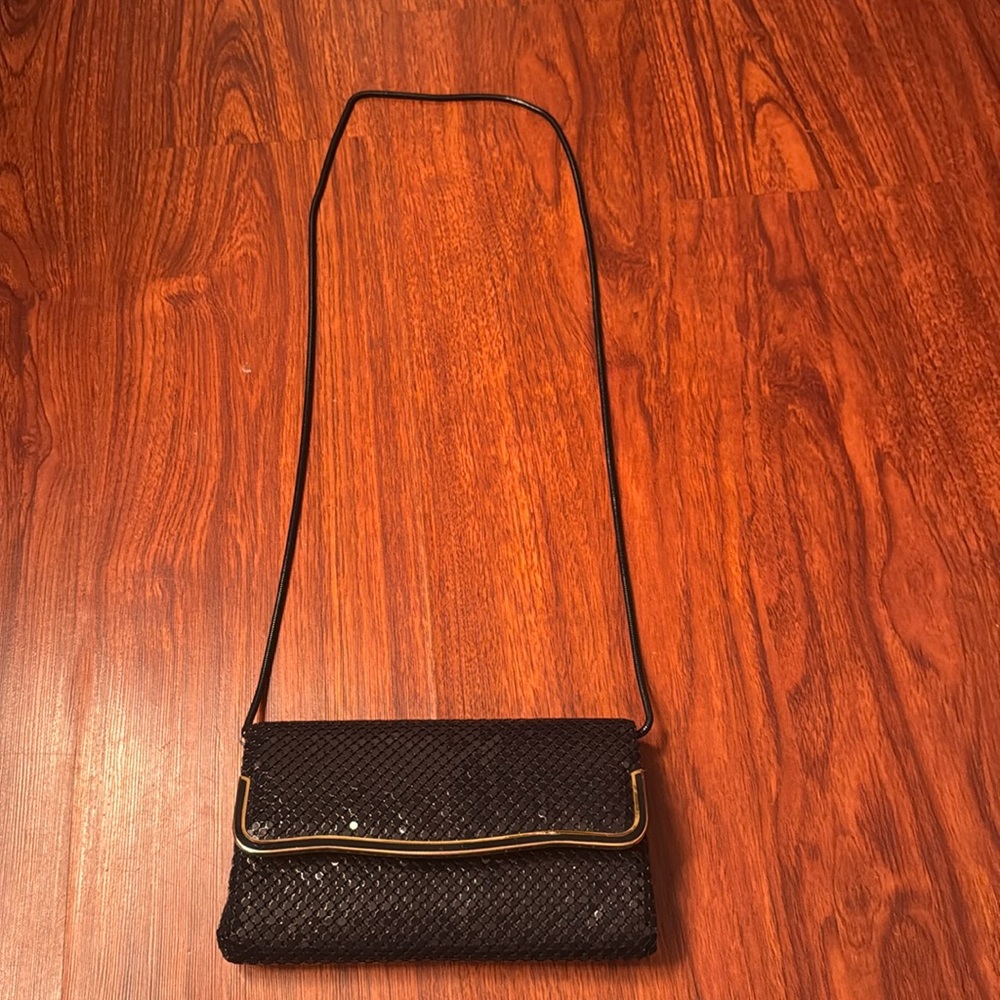 La regale vintage black mesh evening bag